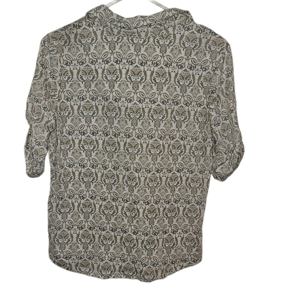 EMILY DANIELS BLOUSE - TAN PATTERNED - Picture 4 of 4